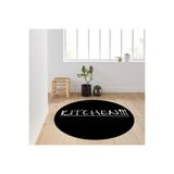 Rovigo Home Dijital Baskı Yıkanabilir Kaymaz Taban Yuvarlak Halı RVG7132 100x100cm