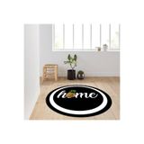 Rovigo Home Dijital Baskı Yıkanabilir Kaymaz Taban Yuvarlak Halı RVG7136 100x100cm