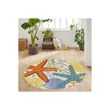 Rovigo Home Dijital Baskı Yıkanabilir Kaymaz Taban Yuvarlak Halı RVG7143 160x160cm
