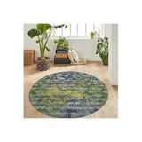 Rovigo Home Dijital Baskı Yıkanabilir Kaymaz Taban Yuvarlak Halı RVG7146 140x140cm
