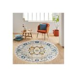 Rovigo Home Dijital Baskı Yıkanabilir Kaymaz Taban Yuvarlak Halı RVG7150 100x100cm