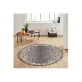 Rovigo Home Dijital Baskı Yıkanabilir Kaymaz Taban Yuvarlak Halı RVG7165 160x160cm