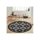Rovigo Home Dijital Baskı Yıkanabilir Kaymaz Taban Yuvarlak Halı RVG7173 160x160cm