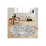 Rovigo Home Dijital Baskı Yıkanabilir Kaymaz Taban Yuvarlak Halı RVG7182 140x140cm