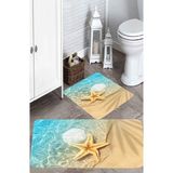 Rovigo Home Dijital Baskılı 2'li Banyo Paspas Takımı RVG5000 - Bej - 60x50
