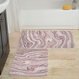 Rovigo Home Dijital Baskılı 2'li Banyo Paspas Takımı RVG5002 - Pembe - 60x50