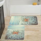 Rovigo Home Dijital Baskılı 2'li Banyo Paspas Takımı RVG5003 - Bej - 60x50