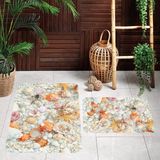 Rovigo Home Dijital Baskılı 2'li Banyo Paspas Takımı RVG5005 - Bej - 60x50