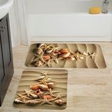 Rovigo Home Dijital Baskılı 2'li Banyo Paspas Takımı RVG5011 - Bej - 60x50