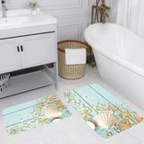 Rovigo Home Dijital Baskılı 2'li Banyo Paspas Takımı RVG5013 - Mavi - 60x50