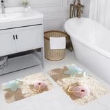 Rovigo Home Dijital Baskılı 2'li Banyo Paspas Takımı RVG5023 - Bej - 60x50