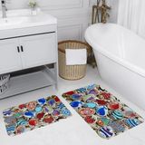Rovigo Home Dijital Baskılı 2'li Banyo Paspas Takımı RVG5027 - Gri - 60x50