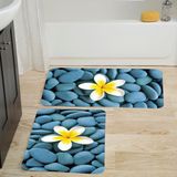 Rovigo Home Dijital Baskılı 2'li Banyo Paspas Takımı RVG5029 - Mavi - 60x50