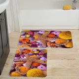 Rovigo Home Dijital Baskılı 2'li Banyo Paspas Takımı RVG5030 - Mor - 60x50