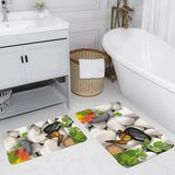 Rovigo Home Dijital Baskılı 2'li Banyo Paspas Takımı RVG5034 - Yeşil - 60x50
