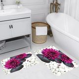 Rovigo Home Dijital Baskılı 2'li Banyo Paspas Takımı RVG5035 - Mor - 60x50