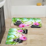 Rovigo Home Dijital Baskılı 2'li Banyo Paspas Takımı RVG5039 - Yeşil - 60x50