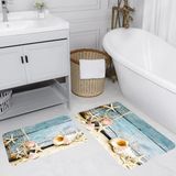Rovigo Home Dijital Baskılı 2'li Banyo Paspas Takımı RVG5040 - Mavi - 60x50