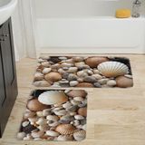 Rovigo Home Dijital Baskılı 2'li Banyo Paspas Takımı RVG5041 - Bej - 60x50