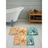 Rovigo Home Dijital Baskılı 2'li Banyo Paspas Takımı RVG5045 - Mavi - 60x50