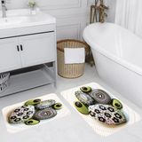 Rovigo Home Dijital Baskılı 2'li Banyo Paspas Takımı RVG5047 - Yeşil - 60x50