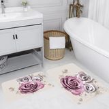 Rovigo Home Dijital Baskılı 2'li Banyo Paspas Takımı RVG5049 - Bej - 60x50