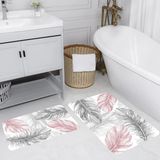 Rovigo Home Dijital Baskılı 2'li Banyo Paspas Takımı RVG5054 - Gri - 60x50