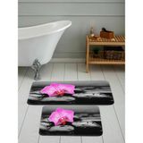 Rovigo Home Dijital Baskılı 2'li Banyo Paspas Takımı RVG5055 - Gri - 60x50
