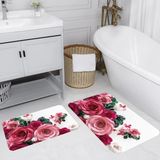Rovigo Home Dijital Baskılı 2'li Banyo Paspas Takımı RVG5060 - Pembe - 60x50