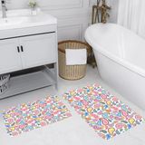 Rovigo Home Dijital Baskılı 2'li Banyo Paspas Takımı RVG5061 - Pembe - 60x50