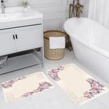 Rovigo Home Dijital Baskılı 2'li Banyo Paspas Takımı RVG5062 - Pembe - 60x50