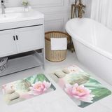 Rovigo Home Dijital Baskılı 2'li Banyo Paspas Takımı RVG5063 - Yeşil - 60x50