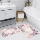 Rovigo Home Dijital Baskılı 2'li Banyo Paspas Takımı RVG5065 - Pembe - 60x50