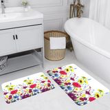 Rovigo Home Dijital Baskılı 2'li Banyo Paspas Takımı RVG5070 - Kırmızı - 60x50