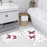 Rovigo Home Dijital Baskılı 2'li Banyo Paspas Takımı RVG5071 - Pembe - 60x50