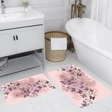 Rovigo Home Dijital Baskılı 2'li Banyo Paspas Takımı RVG5077 - Pembe - 60x50