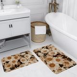 Rovigo Home Dijital Baskılı 2'li Banyo Paspas Takımı RVG5079 - Sarı - 60x50