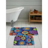Rovigo Home Dijital Baskılı 2'li Banyo Paspas Takımı RVG5080 - Mavi - 60x50