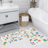 Rovigo Home Dijital Baskılı 2'li Banyo Paspas Takımı RVG5083 - Beyaz - 60x50