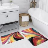 Rovigo Home Dijital Baskılı 2'li Banyo Paspas Takımı RVG5085 - Pembe - 60x50