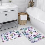Rovigo Home Dijital Baskılı 2'li Banyo Paspas Takımı RVG5089 - Mor - 60x50