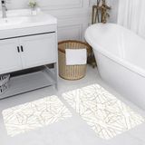 Rovigo Home Dijital Baskılı 2'li Banyo Paspas Takımı RVG5094 - Sarı - 60x50