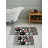 Rovigo Home Dijital Baskılı 2'li Banyo Paspas Takımı RVG5098 - Gri - 60x50