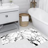 Rovigo Home Dijital Baskılı 2'li Banyo Paspas Takımı RVG5099 - Beyaz - 60x50