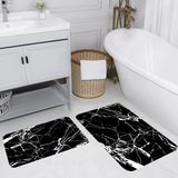 Rovigo Home Dijital Baskılı 2'li Banyo Paspas Takımı RVG5100 - Siyah
