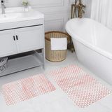 Rovigo Home Dijital Baskılı 2'li Banyo Paspas Takımı RVG5102 - Pembe - 60x50