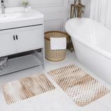 Rovigo Home Dijital Baskılı 2'li Banyo Paspas Takımı RVG5103 - Kahverengi - 60x50