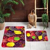 Rovigo Home Dijital Baskılı 2'li Banyo Paspas Takımı RVG5106 - Kırmızı - 60x50