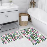 Rovigo Home Dijital Baskılı 2'li Banyo Paspas Takımı RVG5113 - Yeşil - 60x50