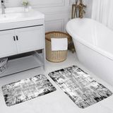 Rovigo Home Dijital Baskılı 2'li Banyo Paspas Takımı RVG5117 - Gri - 60x50